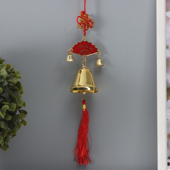 Колокольчик металл  Колокольчик металл "Счастливого пути" с кисточкой 4,3х4,3х20 см