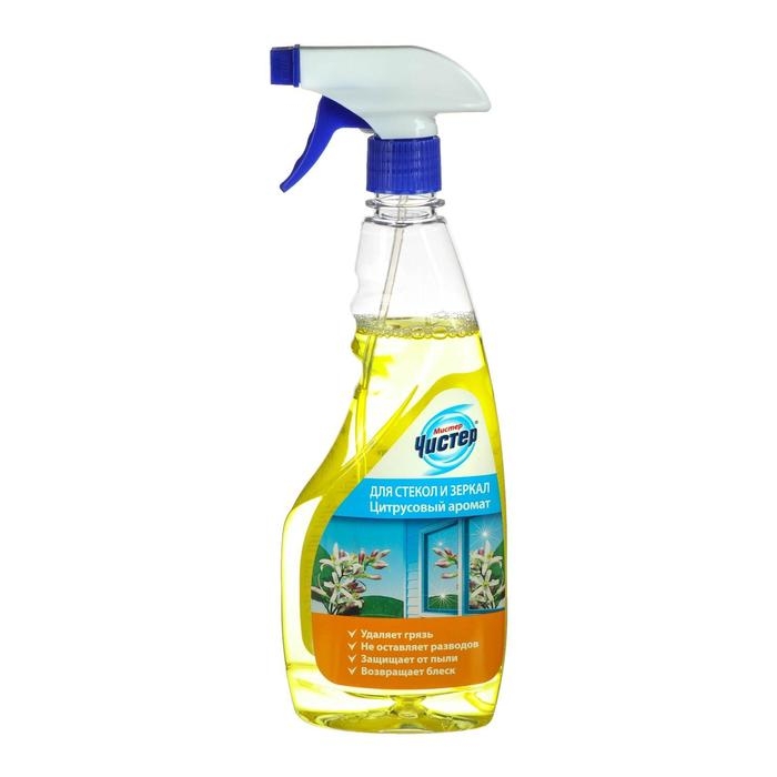 Средство для мытья стёкол и зеркал Средство для мытья стёкол и зеркал "Мистер Чистер", цитрусовый аромат, 500 мл