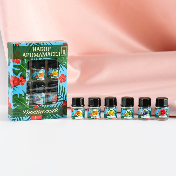Набор эфирных масел Набор эфирных масел "Тропический", 6 штук по 3 мл, "Богатство Аромата"