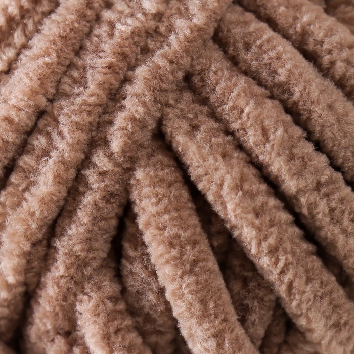 Пряжа Пряжа "Velluto" 100% микрополиэстер 68м/100гр (329 табачно-коричневый)