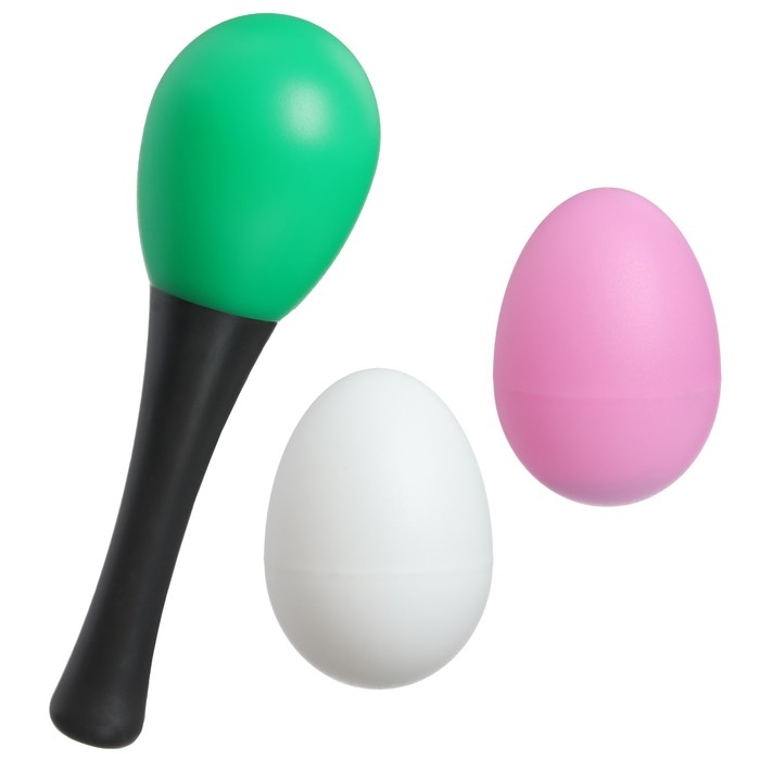 Набор погремушек «Перкуссионный маракас, 2 яичка», шейкеры, цвет МИКС, Крошка Я