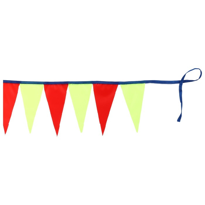 Флажная лента, длина 5 м, 10х20 см, цвета МИКС