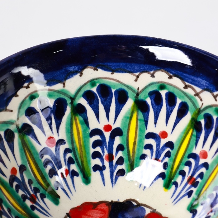 Пиала Риштанская Керамика  Пиала Риштанская Керамика "Узоры", 11,5 см, большая, микс