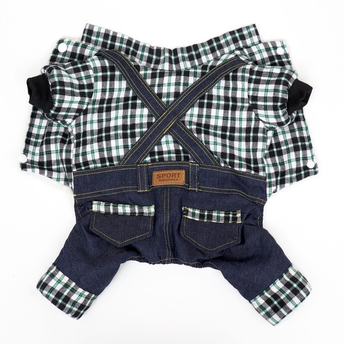 Комбинезон  Комбинезон "Men", размер  М (ДС 30 см, ОГ 40 см, ОШ 30 см), синий