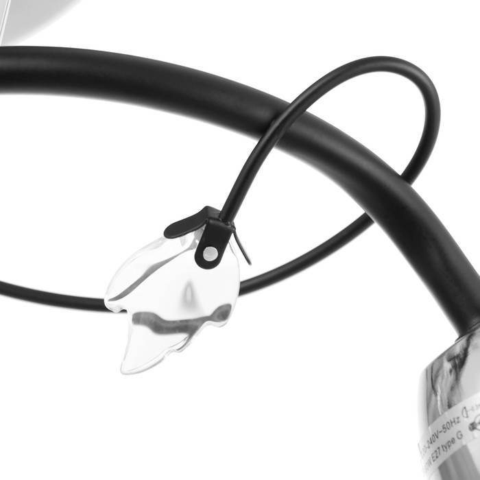 Люстра Люстра "Мона" 2х60Вт Е27 Хром, чёрный 45х35х28см