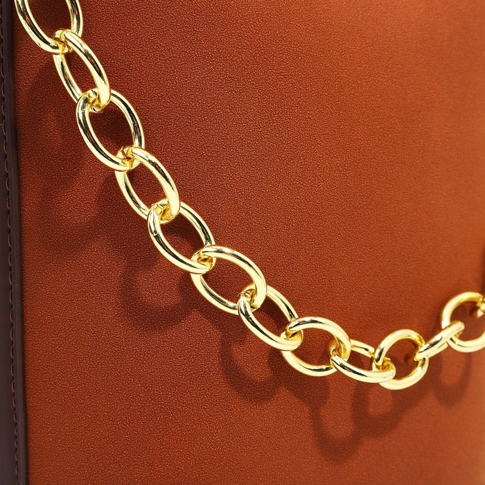 Кросс-боди на магните, цвет оранжевый/коричневый Кросс-боди на магните, цвет оранжевый/коричневый