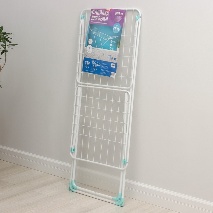 Сушилка для белья напольная складная, рабочая длина 18 м, высота от пола 95 см, ширина 54 см, цвет белый Сушилка для белья напольная складная, рабочая длина 18 м, высота от пола 95 см, ширина 54 см, цвет белый