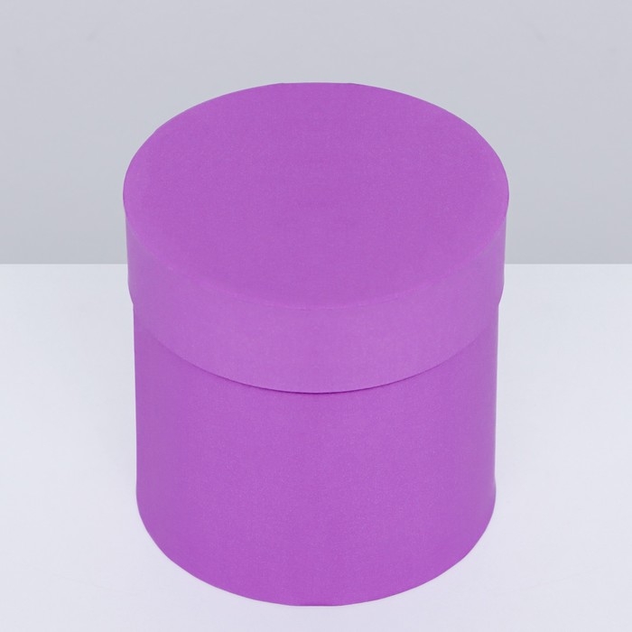 Шляпная коробка сирень, 13 х 13 см