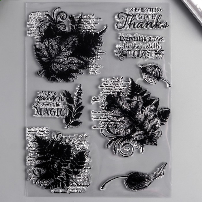 Штамп для творчества силикон Штамп для творчества силикон "Осенний" 20х15,5 см