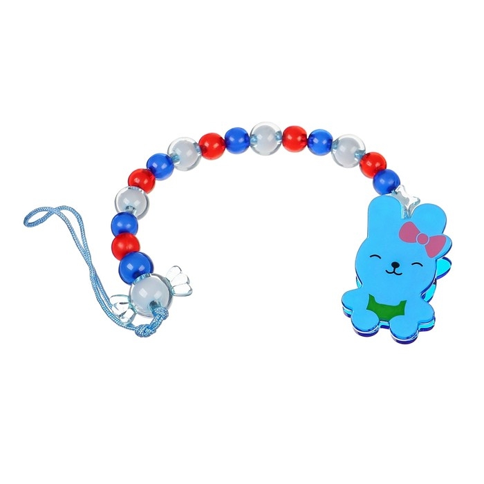 Держатель для соски - пустышки «Зайка», цвет синий Держатель для соски - пустышки «Зайка», цвет синий