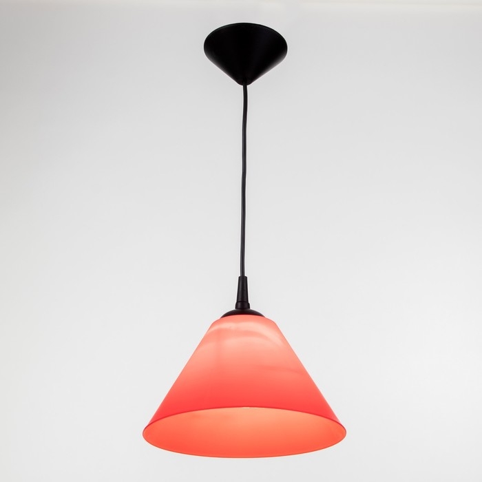 Подвес Подвес "Конус" 1х15Вт Е27 МОДЕЛЬ: BR 00270 черный/красный 25х25х15см