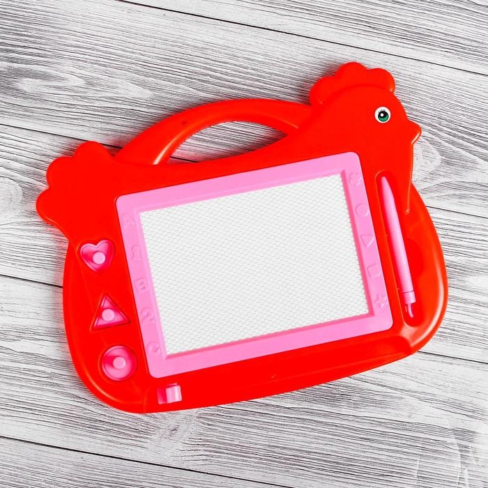 Доска магнитная «Курочка», 3 печати, чёрная крошка, цвета МИКС Доска магнитная «Курочка», 3 печати, чёрная крошка, цвета МИКС