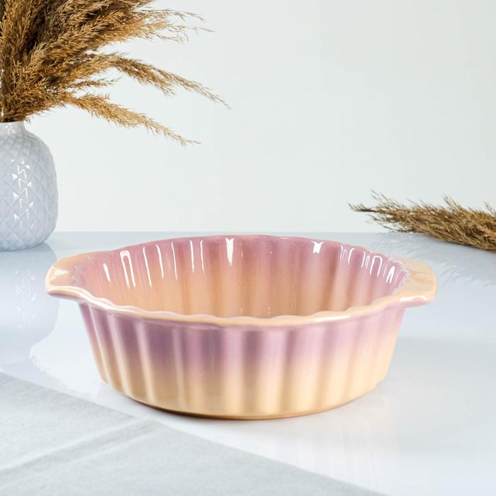 Емкость для запекания  Емкость для запекания "Волна круглая" 2л / 25х8,5см, нежность