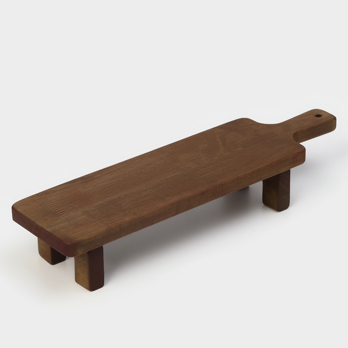 Доска разделочная для подачи и сервировки с ручкой, на ножках, 38×10×6 см, берёза Доска разделочная для подачи и сервировки с ручкой, на ножках, 38×10×6 см, берёза