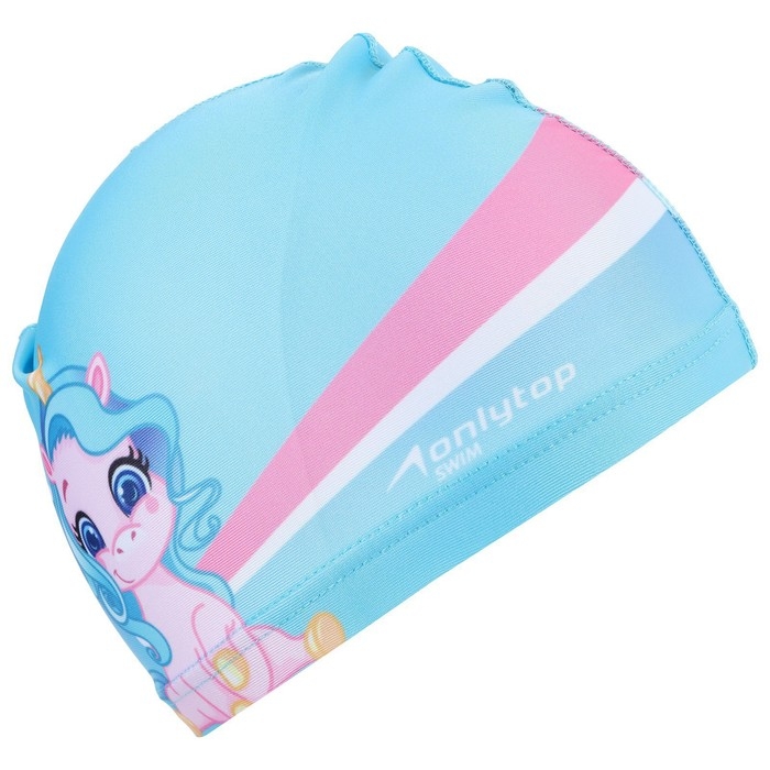 Шапочка для плавания детская ONLYTOP «Единорожка», тканевая, обхват 46-52 см Шапочка для плавания детская ONLYTOP «Единорожка», тканевая, обхват 46-52 см