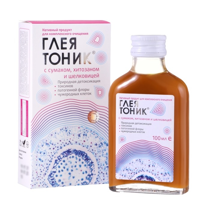 Бальзам Глеятоник с сумахом, хитозаном и шелковицей, детоксация токсинов, 100 мл Бальзам Глеятоник с сумахом, хитозаном и шелковицей, детоксация токсинов, 100 мл