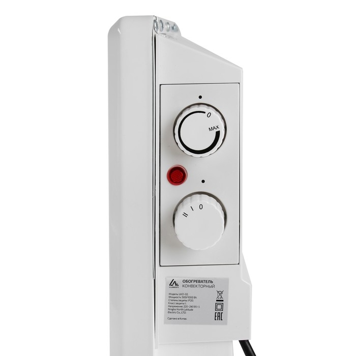 Обогреватель конвекторный Luazon LКO-02, напольный, 1000 Вт, 18 м², 2 режима, белый Обогреватель конвекторный Luazon LКO-02, напольный, 1000 Вт, 18 м², 2 режима, белый