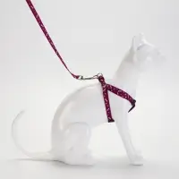 Шлейка с поводком &laquo;Классика&raquo;, ОГ 28-47 см, поводок 120&times;1 см, фиолетовая