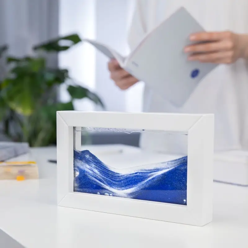 Песочная картина-антистресс Zenscape, белая с синим Песочная картина-антистресс Zenscape, белая с синим