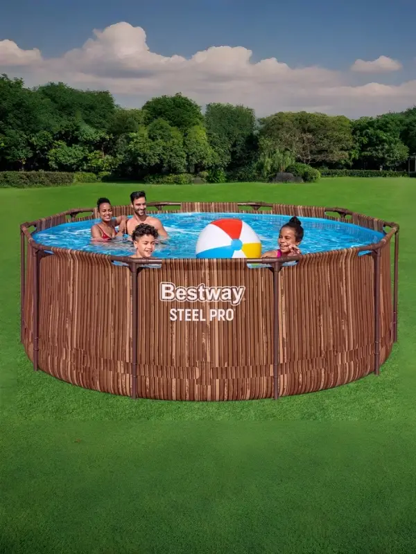 Бассейн каркасный Steel Pro, 305&times;100 см, круглый, цвет рейка, 561VM Bestway