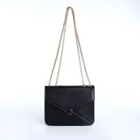 Сумка женская мессенджер на магните, 20&times;6&times;13 см, чёрная