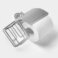 Держатель для туалетной бумаги St&ouml;lz &laquo;Нео&raquo;, с подставкой под освежитель воздуха, хромированный