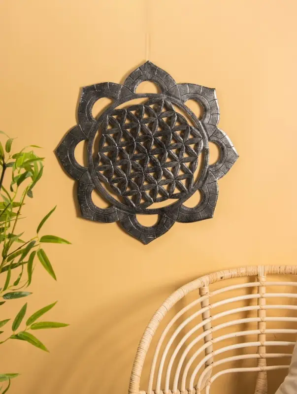 Панно  Панно "Подсолнух" МДФ, 60х60х1 см, серебро