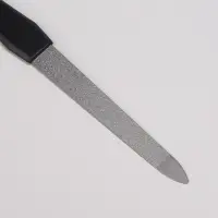 Пилка металлическая для ногтей, 12 см, на блистере, цвет серебристый, чёрный