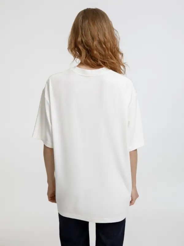 Футболка оверсайз унисекс Lavinia, белая, размер XS/S