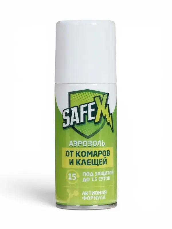 Аэрозоль акарицидно-репеллентный от клещей и комаров, SAFEX, 100 мл, 2 шт.