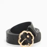 Ремень женский, 110&times;2.8 см, с пряжкой металл, чёрный