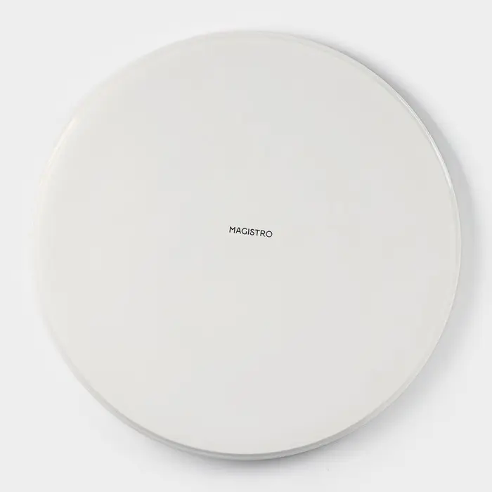 Тарелка с бортиком Magistro &laquo;Церера&raquo;, d=25.5 см, фарфор, белая