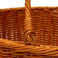 Корзина пластик 39 х 31 х 18 см, ручка17 см коричневый