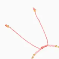 Браслет "Лила" длина 16 см, цв. розовый, золотистый Браслет "Лила" длина 16 см, цв. розовый, золотистый