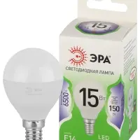 Лампа светодиодная LED 15 Вт 1500Лм 6500К шар холодный E14 220-240В LED P45-15W-865-E14 Green Line