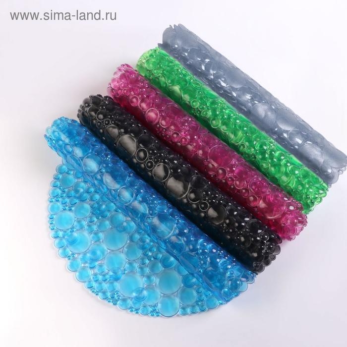 Коврик противоскользящий в ванну на присосках Доляна «Шампанское», 36×68 см, цвет МИКС