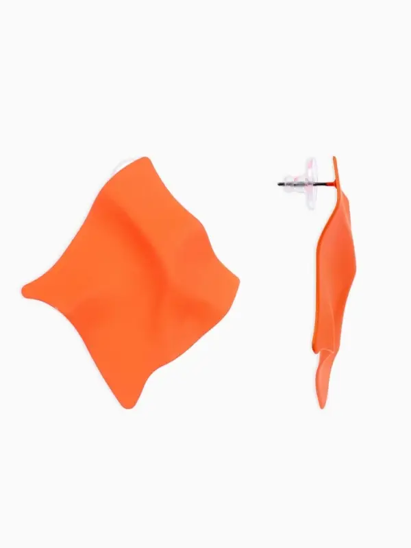 Серьги металл &laquo;Яркость&raquo;, ромб, оранжевые