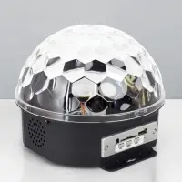 Ночник проектор &laquo;Хрустальный диско-шар&raquo; 17.5 см, динамик, свечение RGB, 220 В