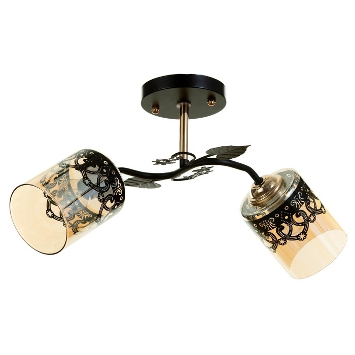 Люстра Люстра "Рузанна" 2хЕ27 40Вт черно-золотой 48х26х27 см BayerLux