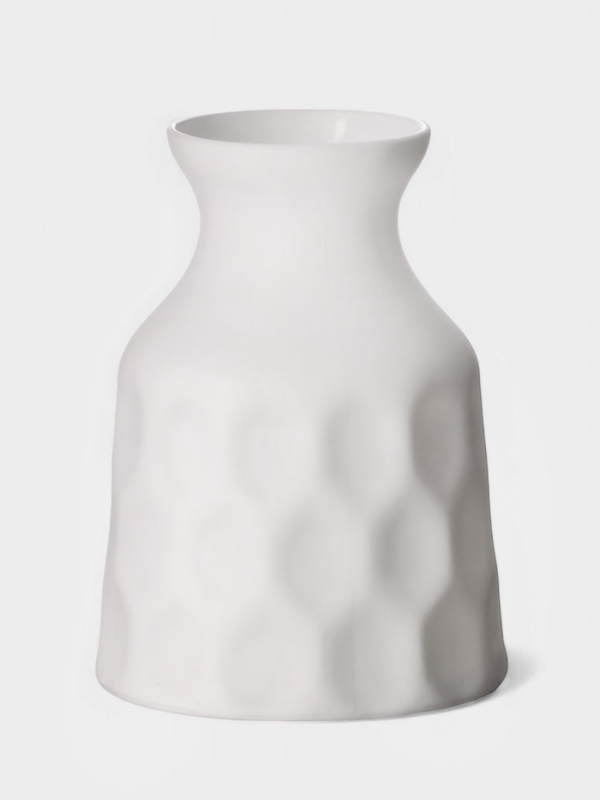 Ваза для цветов Stamping, пластик, 10.3×6.8×14 см, белая Ваза для цветов Stamping, пластик, 10.3×6.8×14 см, белая