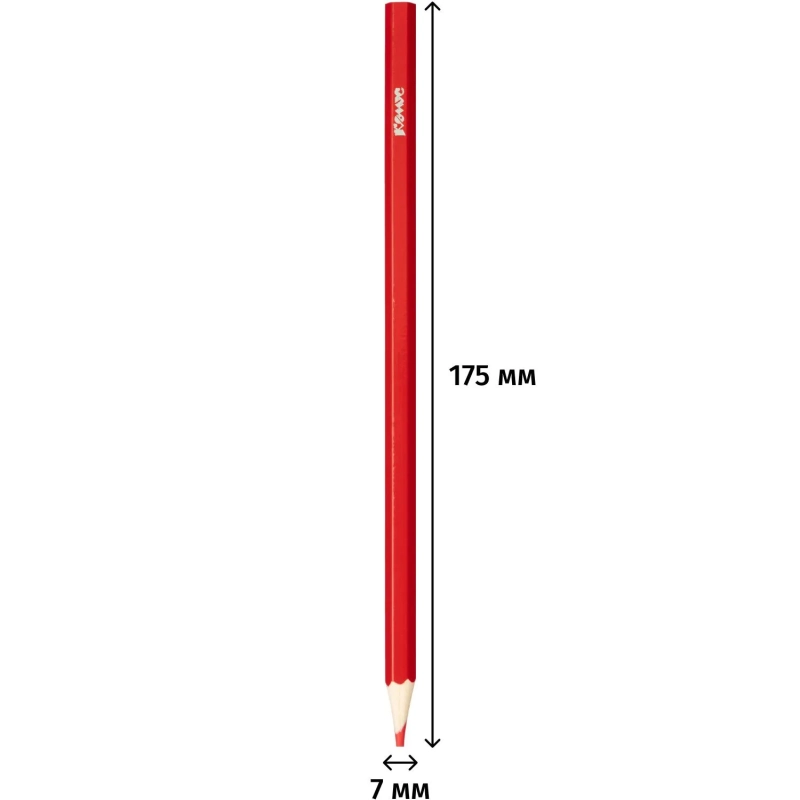 Карандаши цветные 24 цв/наб,6-гранные Комус Класс Максики классические