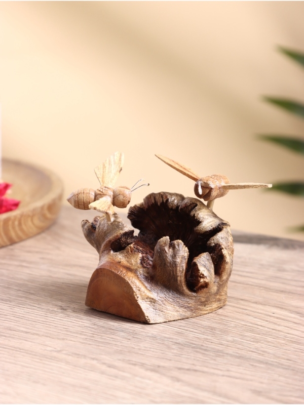 Сувенир  Сувенир "Пчелки" дерево Джати и Камал, 9х6х6 см