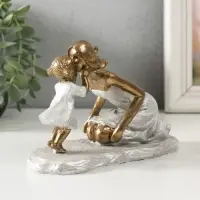 Сувенир полистоун "Мама с дочкой - нежность" 15,5х6,5х10 см