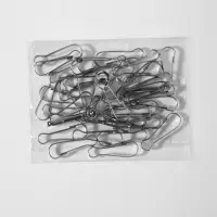 Карабин проволочный набор 50 шт 30х10мм железо серебряный Карабин проволочный набор 50 шт 30х10мм железо серебряный