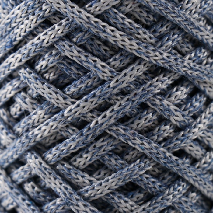 Шнур для вязания 35% хлопок,65% полипропилен 3 мм 85м/160±10 гр (Джинс/серый) Шнур для вязания 35% хлопок,65% полипропилен 3 мм 85м/160±10 гр (Джинс/серый)