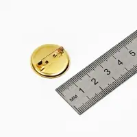 Основа для броши с круглым основанием СМ-367, (набор 5 шт.) 25 мм, цвет золото