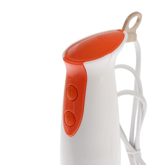 Блендер Luazon LBR-01, погружной, 500 Вт, 0.5/0.6 л, 2 скорости, оранжевый Блендер Luazon LBR-01, погружной, 500 Вт, 0.5/0.6 л, 2 скорости, оранжевый