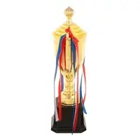Кубок 180A, наградная фигура, золото, подставка пластик, триколор, 44.5&times;20&times;8.5 см
