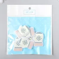 Декор для творчества дерево, войлок "Варежки" набор 6 шт 4х3,2 см Декор для творчества дерево, войлок "Варежки" набор 6 шт 4х3,2 см