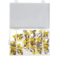 Набор червячных хомутов с &laquo;барашком&raquo; ZEIN engr, сквозная просечка, от 6 до 32 мм, 60 шт.